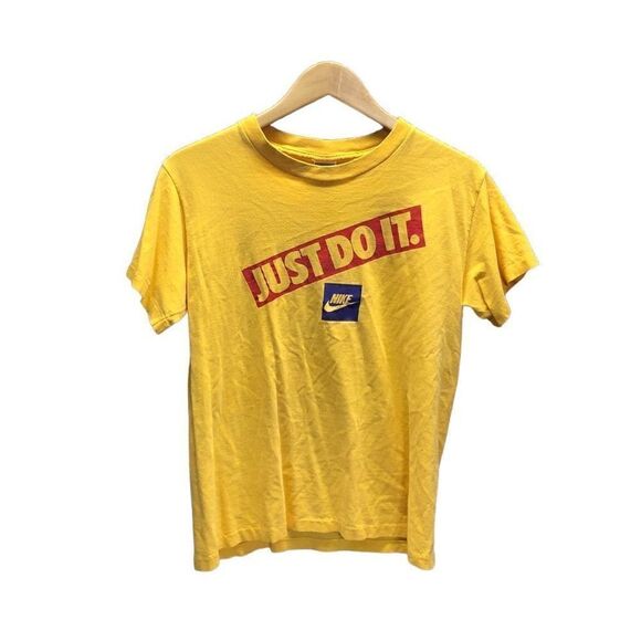 Nike Just Do It. Vintage Single Stitch T-Shirt Size (L) Yellow Red Purple - Picture 1 of 5
